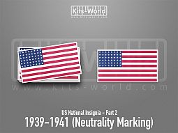Kitsworld SAV Sticker - US National Insignia - 1939-1941 (Neutrality Marking) 